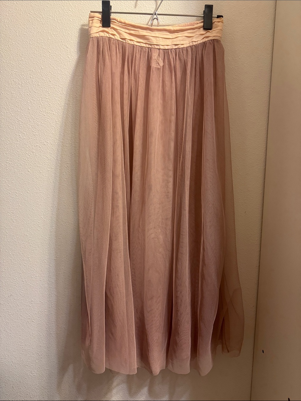 Free People Dusty Pink Tulle Midi Skirt Small EUC